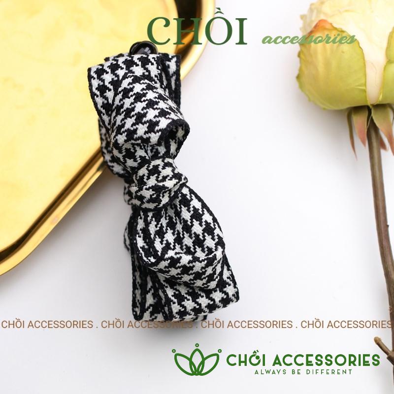 Cặp tóc dọc caro, kẹp tóc nữ tính làm phồng tóc phong cách tiểu thư Y142