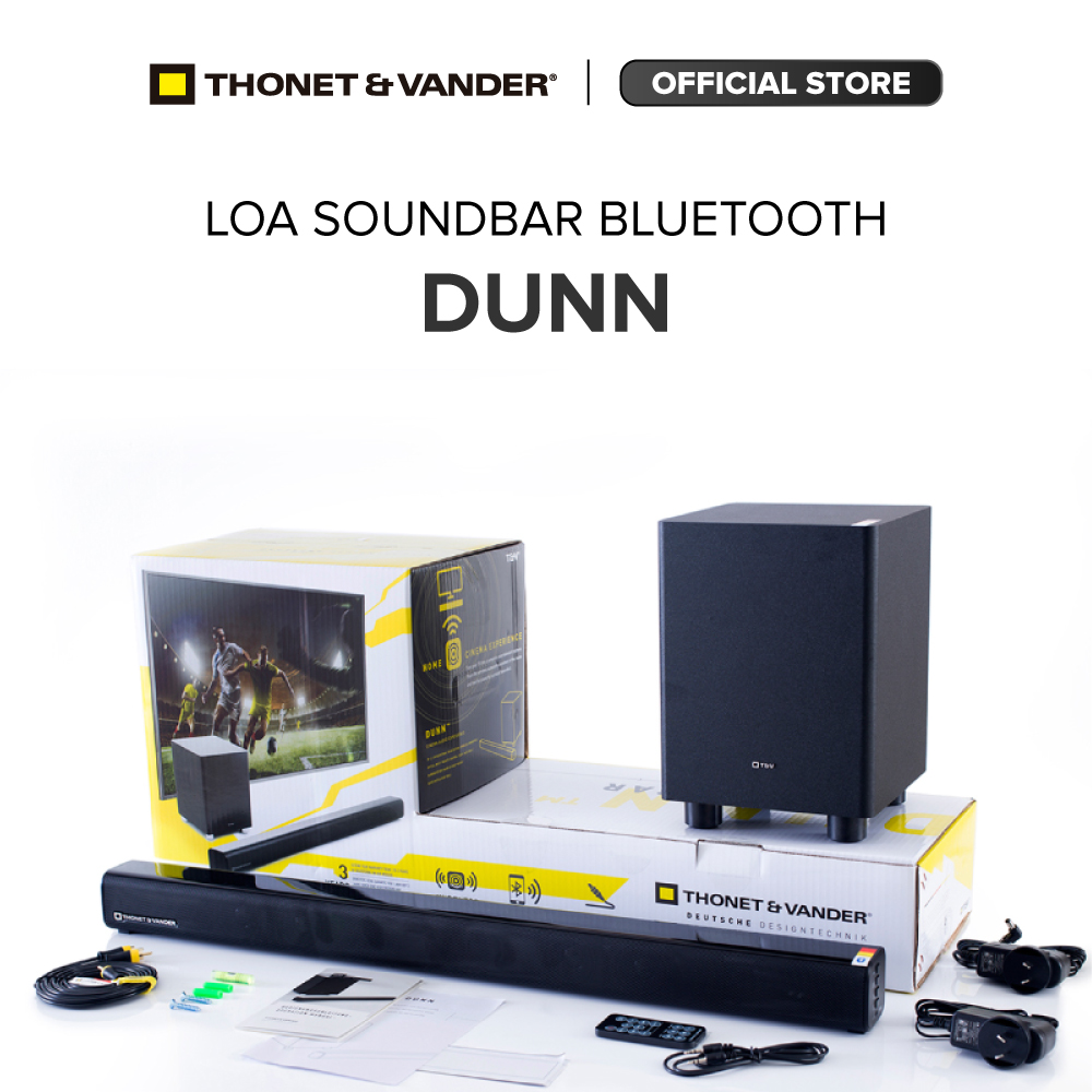[HÀNG CHÍNH HÃNG ĐỨC] Loa soundbar Bluetooth THONET & VANDER DUNN | Công nghệ Bluetooth | Công suất 250w | Hệ thống Bass Reflex | Âm thanh vòm chân thực | Bảo hành chính hãng