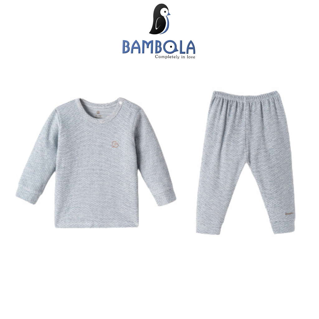 Bộ Cài Vai Dài Tay Thu Đông Bé Trai Bambola Bộ Đồ Ngủ Cotton Siêu Mềm Mại Cho Bé Từ 6m - 4y
