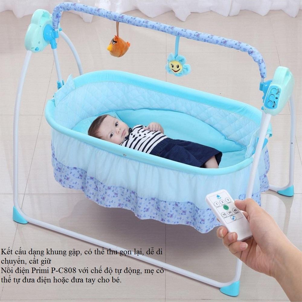 mua nôi điện- nôi võng điện 3 trong 1, nôi điện autoru, nôi điện giá rẻ hcm-Nôi Điện Em Bé-Nôi Điện Tự Động Primi Cao cấp, Hiện Đại, Chắc Chắn, An Toàn, Có Màn Và Nhạc . Bảo hành uy tín 1 đổi 1 trên toàn quốc