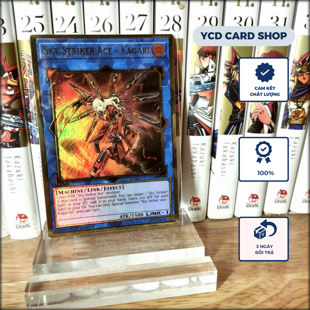 Thẻ bài yugioh chính hãng Sky Striker Ace – Kagari– Premium Gold Rare