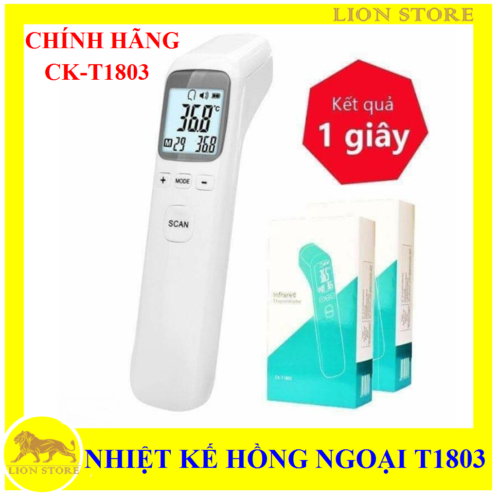 Nhiệt Kế Hồng Ngoại Infrared CK-T1803 Cao Cấp-Đa Năng, Đo Nhiệt Độ Chính Xác Chỉ Trong 3s, Theo Dõi Sức Khỏe Của Bạn Và Gia Đình Bạn-Bảo Hành 12 Tháng