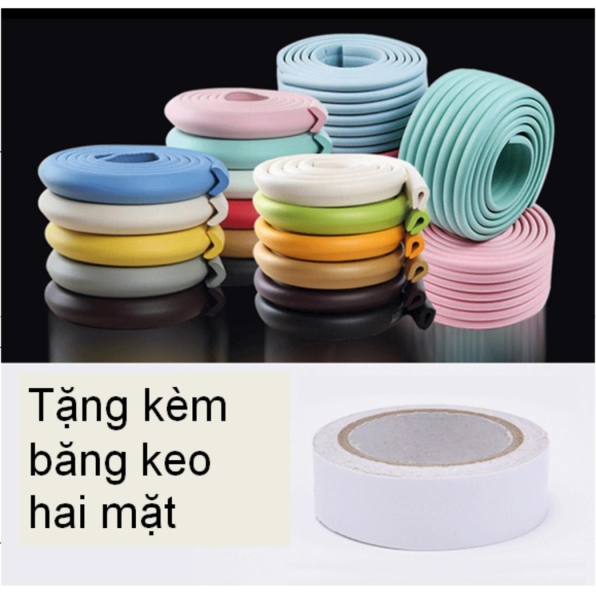 [HCM]1 cuộn dây cao su bọt biển mềm dài 2m dán bọc góc cạnh bàn tủ kính giường an toàn cho bé BG03 (giao màu ngẫu nhiên)