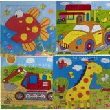 5 mảnh ghép tranh gỗ kích thước 15x15cm