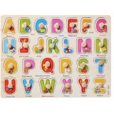 Bảng ghép hình chữ cái núm gỗ