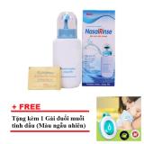 Bình rửa mũi nasalrinse kèm 10 gói muối + tặng 1 gài đuổi muỗi tinh dầu