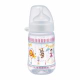 Bình sữa nip pp cổ rộng 260 ml hình xiếc cỡ quốc tế 0+ nip35044