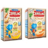 Bộ 2 bột ăn dặm nestle gà cà rốt và cá rau xanh 200g
