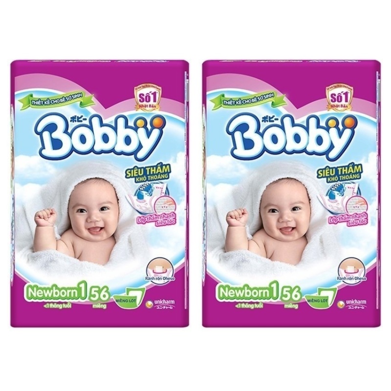 Bảng giá Bộ 2 gói tã giấy Bobby Fresh Newborn 1-56