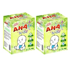 Bộ 2 hộp Bột giặt dành riêng cho tã và quần áo trẻ em AHA Baby 1kg