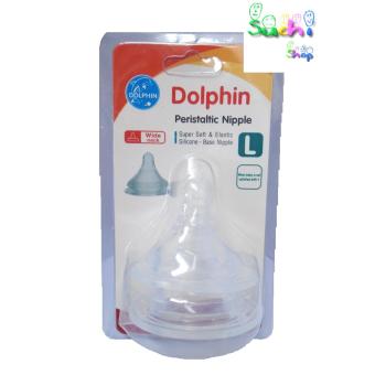 Bộ 2 núm silicone cho bình cổ rộng Dolphin ( size L)  