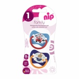 Bộ 2 ty ngậm silicon nip family có quai cỡ 1 nip31003