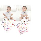 Bộ 3 khăn yếm cotton giữ ấm cho bé gái