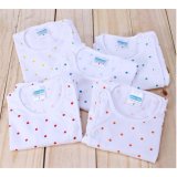 Bộ 5 áo sơ sinh chấm bi dài tay