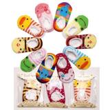 Bộ 5 đôi tất hoạt hình chống trơn tập đi cho bé từ 0-15 tháng