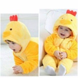 Bộ đồ liền thân bằng lông hình gà con cho bé