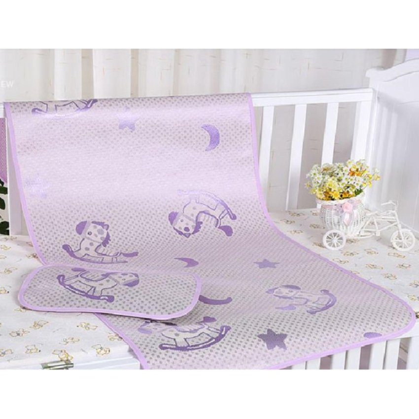 Bộ chiếu lụa điều hòa cho bé kèm gối hương thảo mộc
