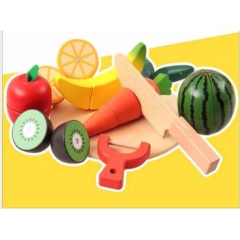 Bộ đồ chơi cắt rau củ quả bằng gỗ cho bé