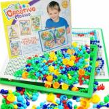 BỘ ĐỒ CHƠI TRẺ EM XẾP HÌNH HẠT NHỰA NẤM 296-PCS