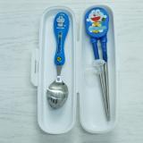 Bộ đũa thìa tập ăn kèm hộp đựng Doraemon