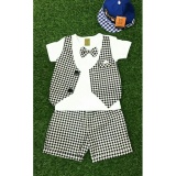 Xả hàng-bộ giả vest đính nỏ bé trai màu ngẫu nhiên