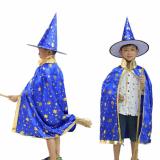 Bộ hóa trang Halloween 2 chi tiết áo choàng, mũ phù thủy-kiểu Lấp lánh
