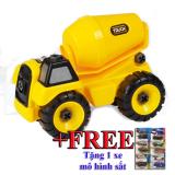 Bộ lắp ráp xe trộn bê tông tặng 1 xe mô hình sắt nhí siêu đẹp