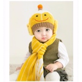 Bộ mũ khăn len mặt cười cho bé ml11