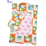 Bộ nệm cho trẻ sơ sinh Nệm cho trẻ sơ sinh Bộ nệm + gối nằm + 2 gối ôm cho bé ngủ ngon từ 1 đến 3 tháng tuổi (hoa văn ngẫu nhiên)