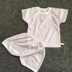 Bộ quần áo cotton cho bé gái mầu sắc bất kỳ BCTBG01 size 3 10-12kg