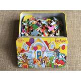 Bộ tranh ghép hình mèo và chuột 60 miếng bằng gỗ, đựng trong hộp thiếc