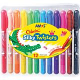 Bút màu trang trí 3 trong 1 hàn quốc cơn lốc amos twister 12 màu ast1