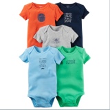 Carters Baby boy bộ 5 áo liền quần tay ngắn MR