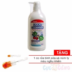 Chai Nước rửa bình sữa Pigeon 700ml TẶNG 1 Cọ rửa bình sữa và núm ty - nuoc rua binh sua