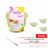 Chén ăn hình gấu upass - organic - set 3 up5182o tặng 1 muỗng cán dài cho bé ăn dặm - chen tap an dam cho be