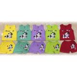 Combo 5 bộ cotton ba lỗ quân đùi bé trai và bé gái 4kg đến 15kg