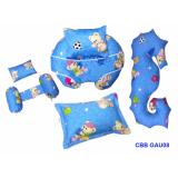 Combo gối chống trào ngược + gối ôm cá ngựa + gối ngủ + gối chặn cho bé berry CBB GAU08
