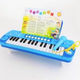 Đàn Piano 32 Phím Kèm Micro Cho Bé (Xanh)