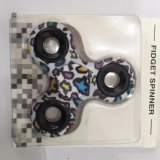 Đồ chơi con quay Fidget Spinner Cao cấp (Hoa văn da báo lớn)
