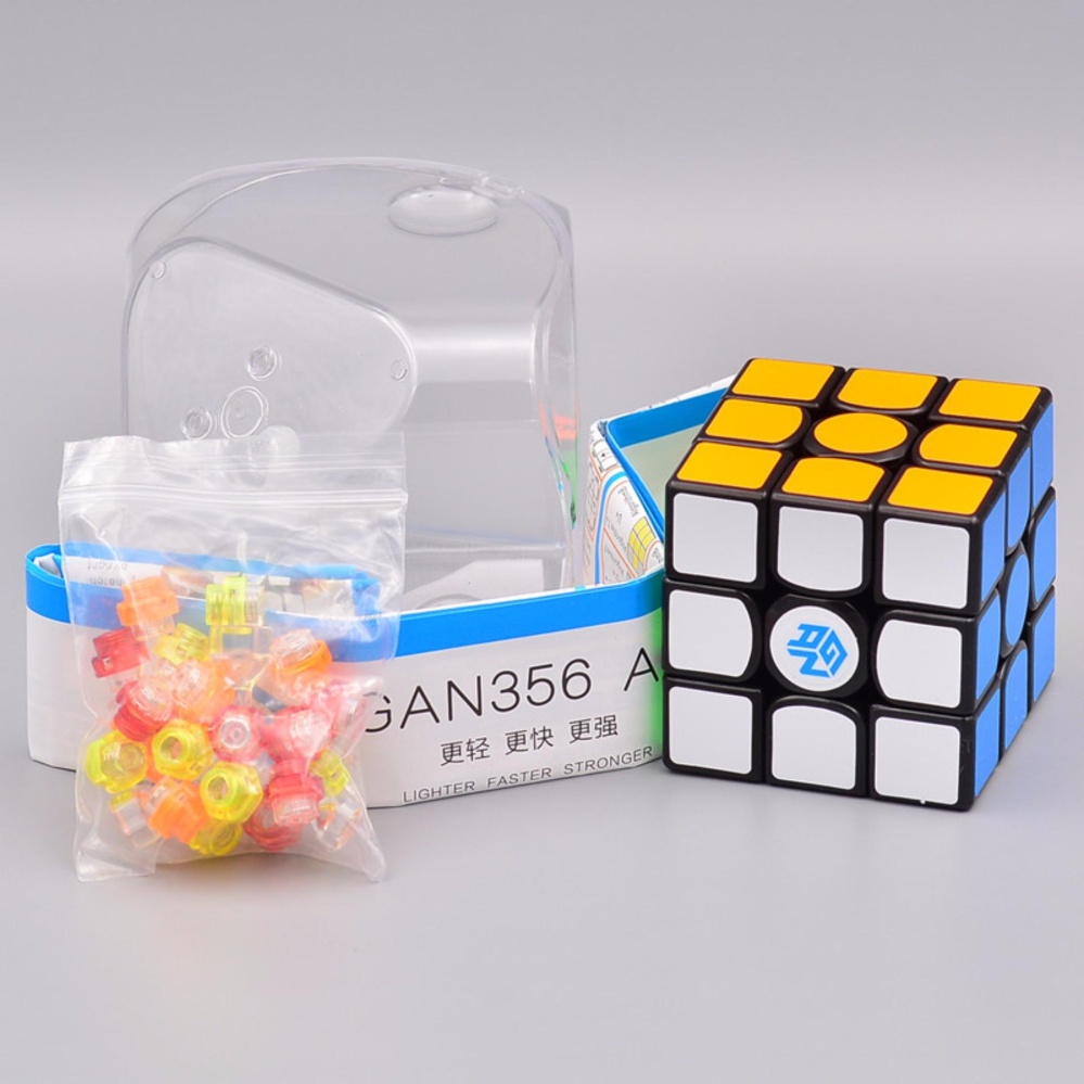 Đồ chơi Rubik GAN 356 Air Standard 3x3x3 Cao Cấp ( Tặng Bộ Ốc + Dầu Bôi Trơn + Đế Rubik - Quay trơn mượt, nhanh, Bẻ góc cực tốt)