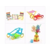 ĐỒ CHƠI XẾP QUE - Rèn luyện sự khéo léo, Óc sáng tạo, Học hình khối, màu sắc cho bé