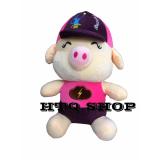 Gấu bông heo đội nón cao cấp cao 30cm