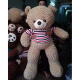 GẤU BÔNG TEDDY CAO CẤP KHỔ VẢI 1M4 DÀI 1M2 MÀU SỮA HÀNG VNXK