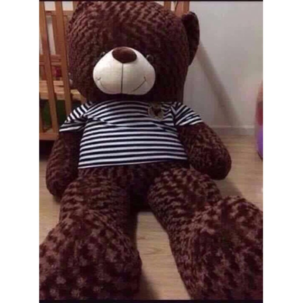 GẤU BÔNG TEDDY CAO CẤP KHỔ VẢI 1M6 DÀI 1M4 MÀU NÂU
