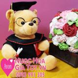 [HCM]GẤU BÔNG TỐT NGHIỆP CỬ NHÂN (30cm) + KÈM TÚI QUÀ