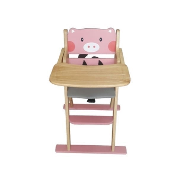 GHẾ ĂN DẶM GỖ TỰ NHIÊN - HÌNH HEO CON