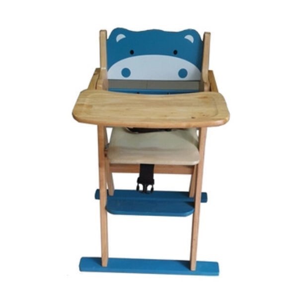 Ghế Ăn Dặm Gỗ Tự Nhiên Hình Thú Xanh