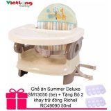Ghế ăn summer deluxe sm13050 + tặng bộ 2 khay trữ đông richell rc49090 50ml