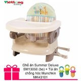 [HCM]Ghế ăn Summer Deluxe SM13050 (be) + Túi ăn chống hóc Munchkin MK43101