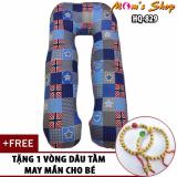 Gối chữ U cho bà bầu vải Hàn Quốc - Gối chữ U đa năng cho Bà bầu - MoomShop